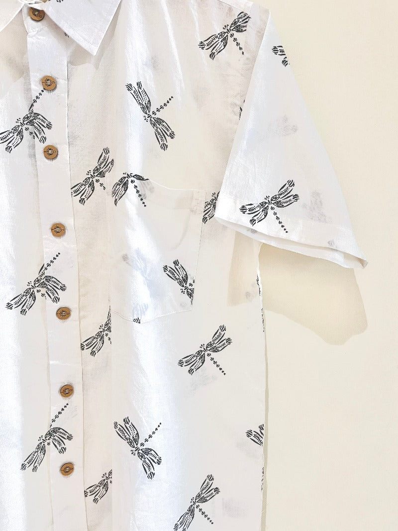 COTTON BLOCK PRINTED HALF SLEEVE SHIRT
