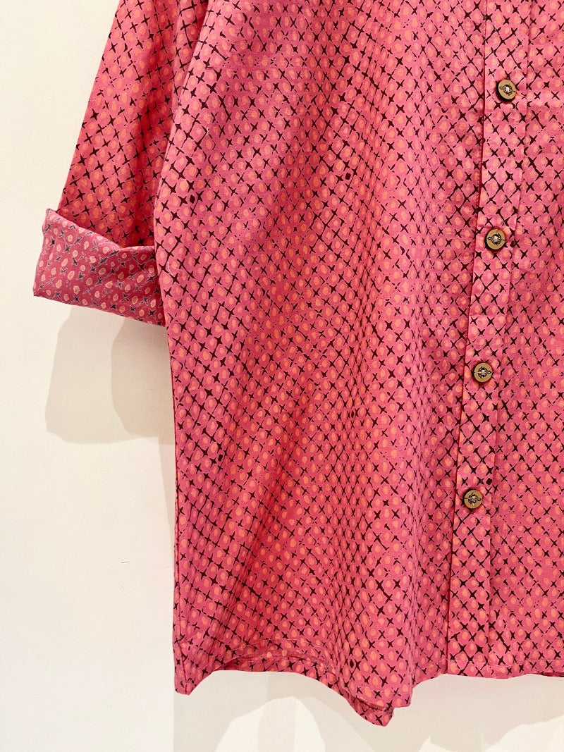 COTTON BLOCK PRINTED FULL SLEEVE SHIRT