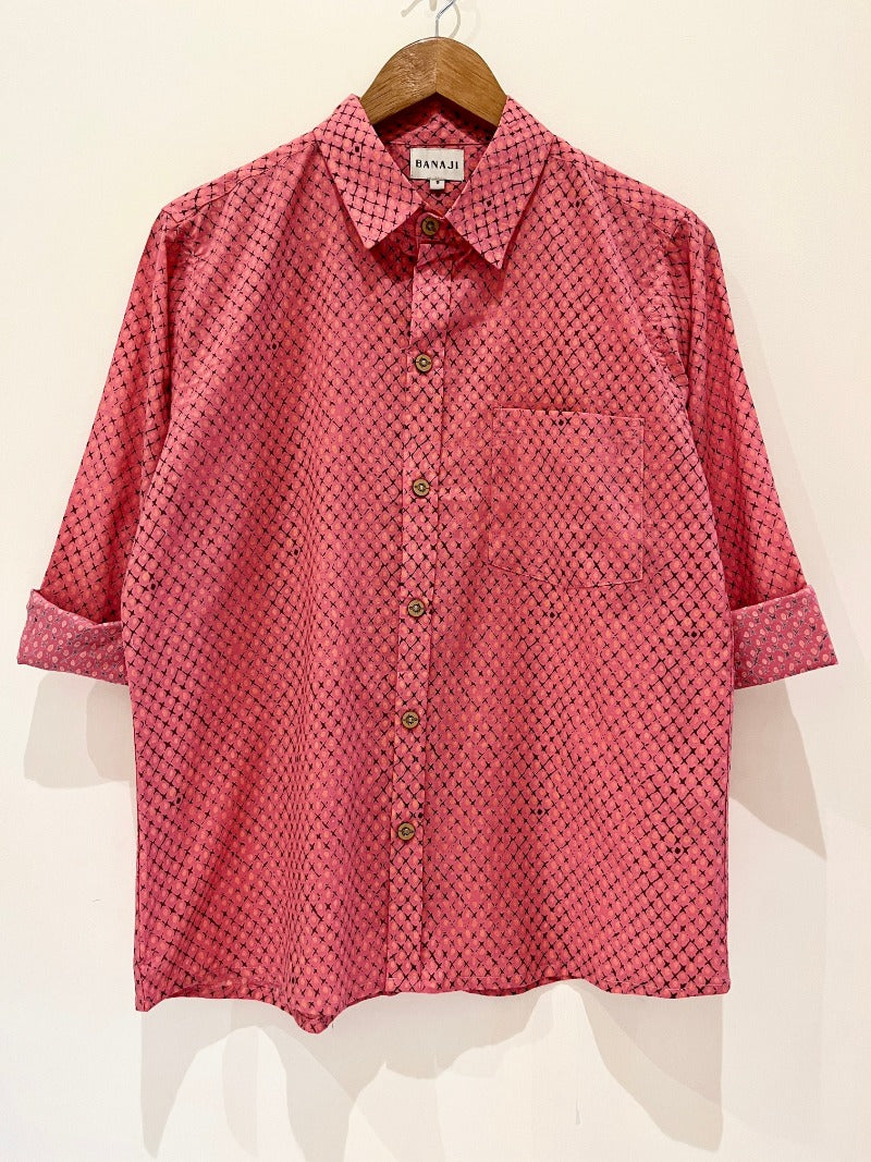 COTTON BLOCK PRINTED FULL SLEEVE SHIRT