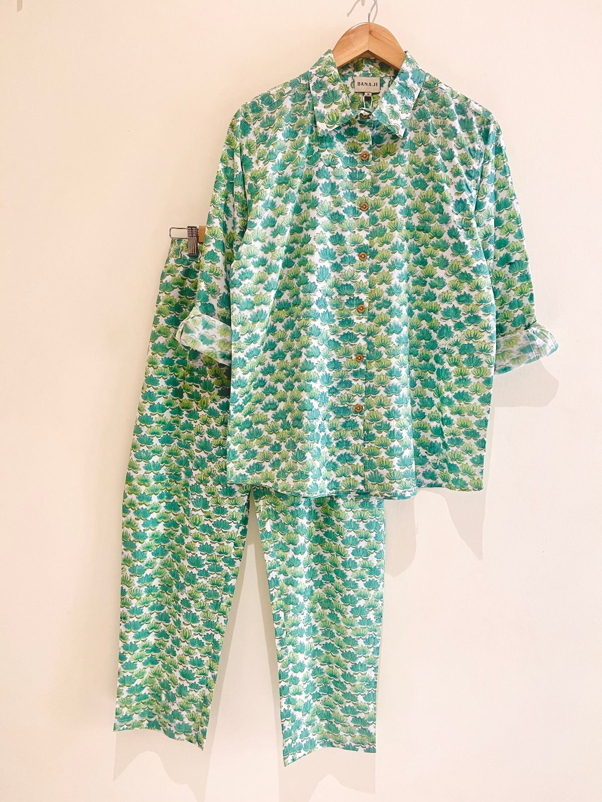 Green Lotus Printed Co-Ord Set
