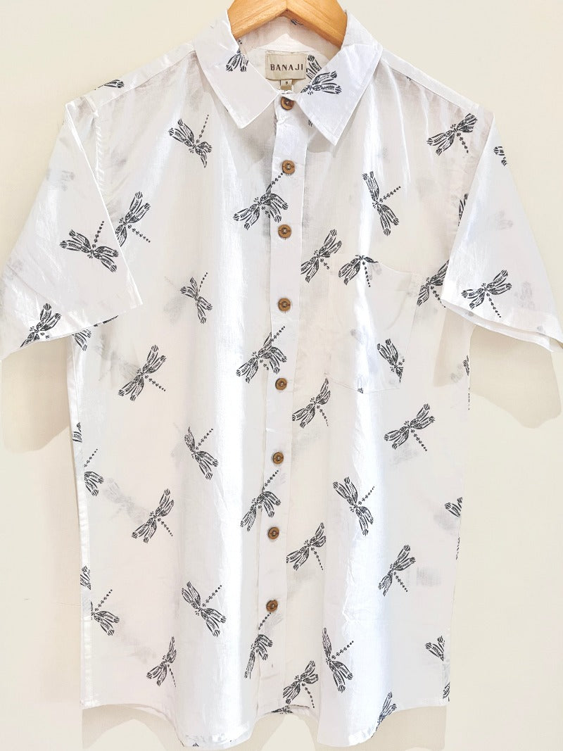 COTTON BLOCK PRINTED HALF SLEEVE SHIRT