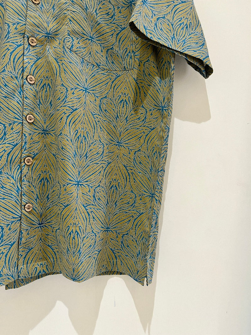 COTTON BLOCK PRINTED HALF SLEEVE SHIRT