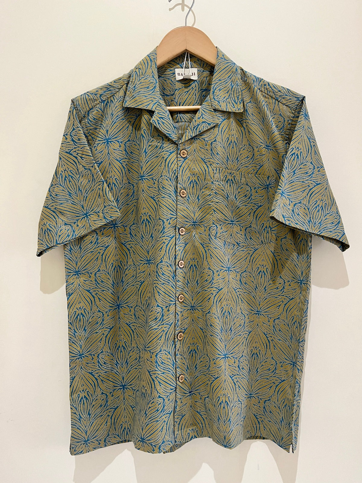 COTTON BLOCK PRINTED HALF SLEEVE SHIRT
