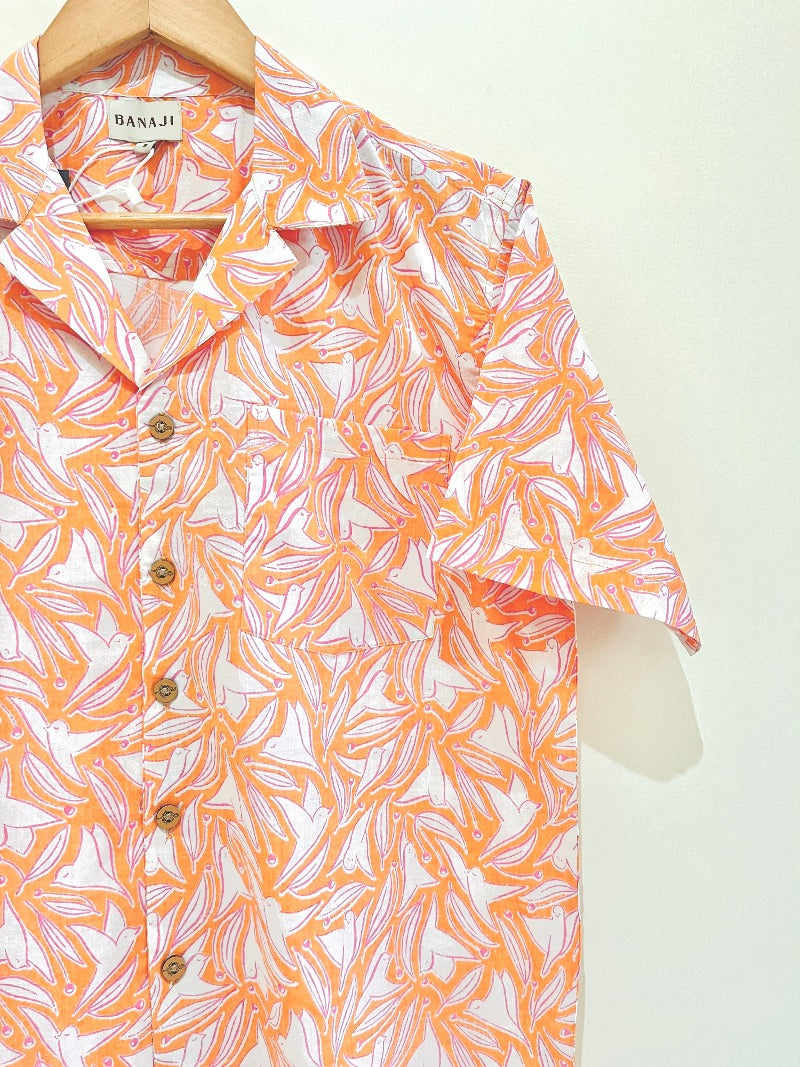 COTTON BLOCK PRINTED HALF SLEEVE SHIRT