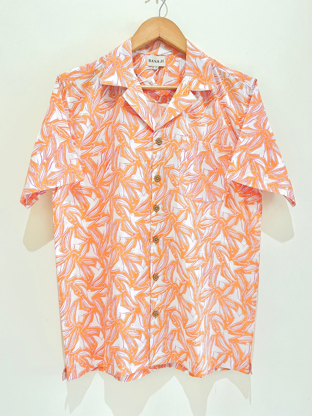 COTTON BLOCK PRINTED HALF SLEEVE SHIRT
