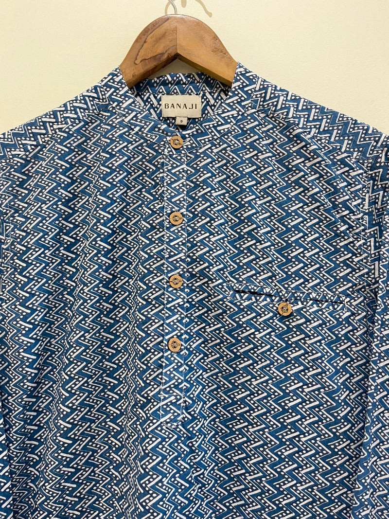 COTTON PRINTED FULL SLEEVE KURTA