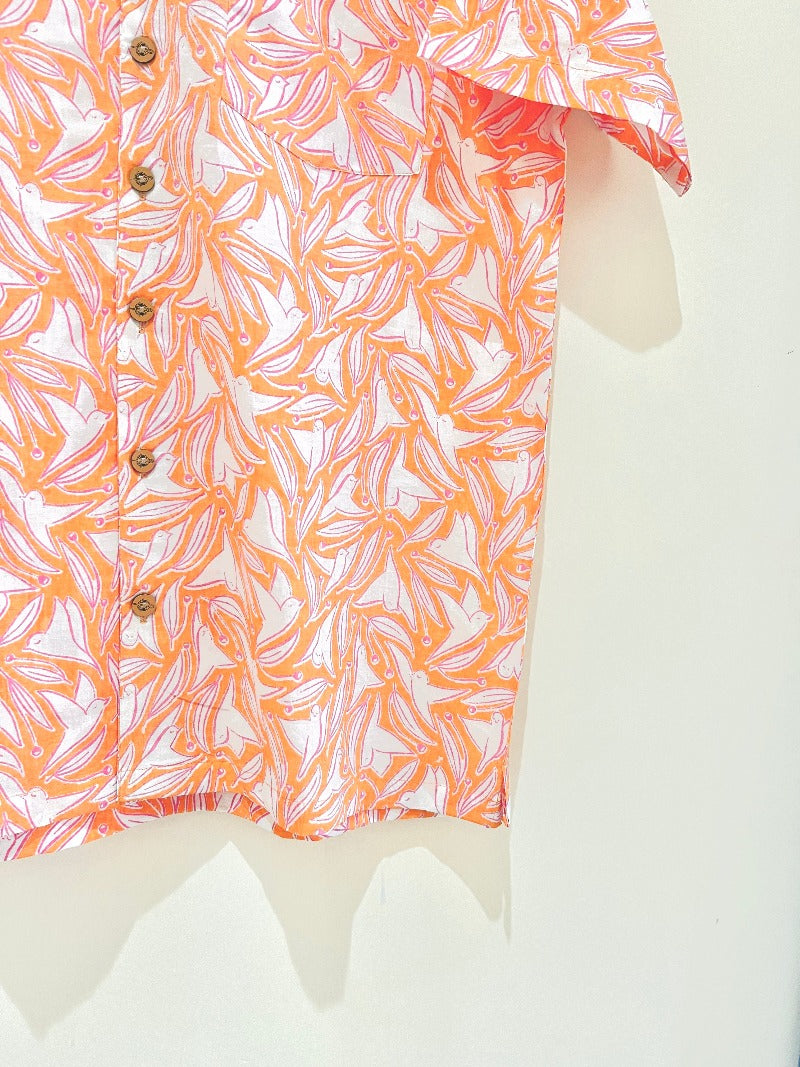 COTTON BLOCK PRINTED HALF SLEEVE SHIRT