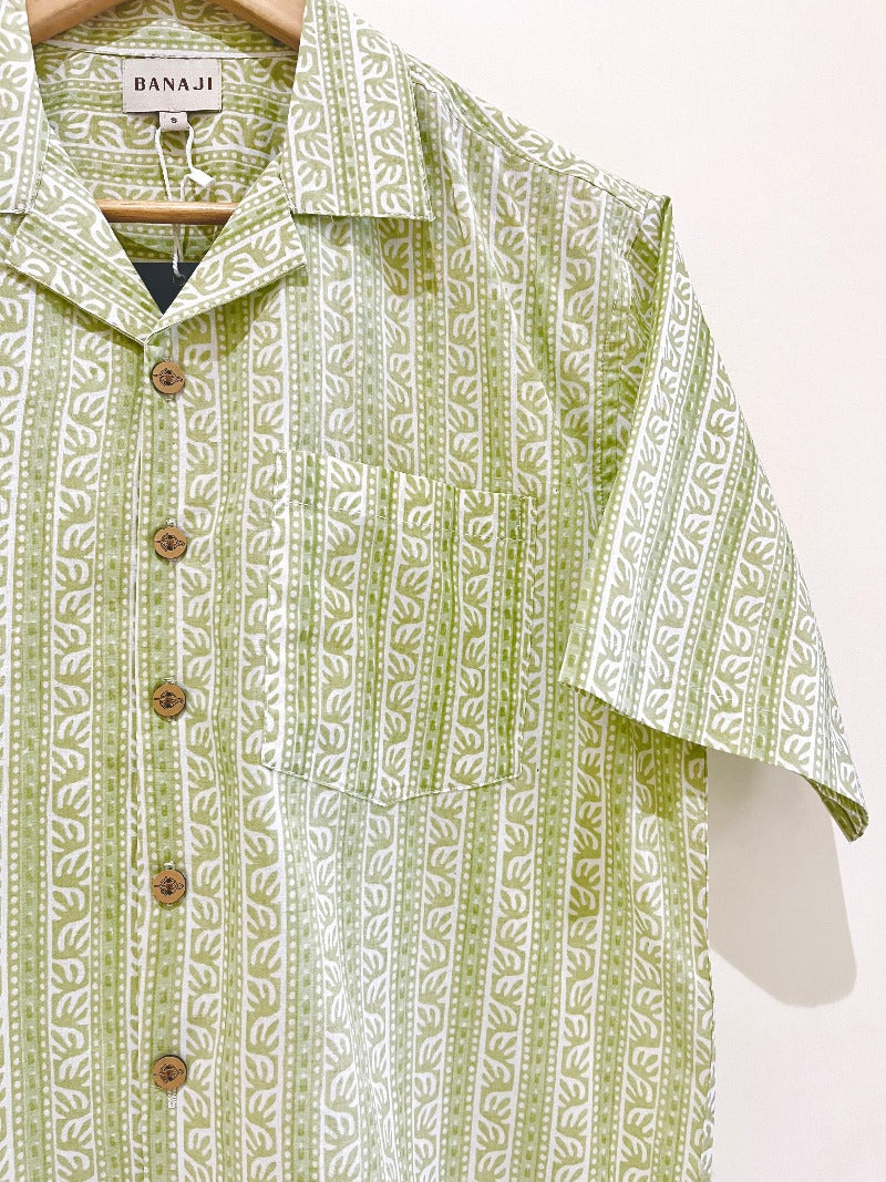 COTTON BLOCK PRINTED HALF SLEEVE SHIRT