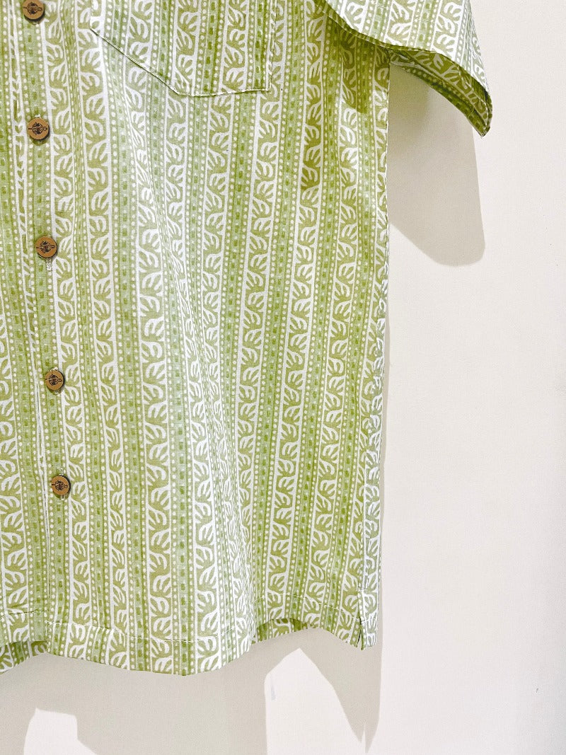 COTTON BLOCK PRINTED HALF SLEEVE SHIRT