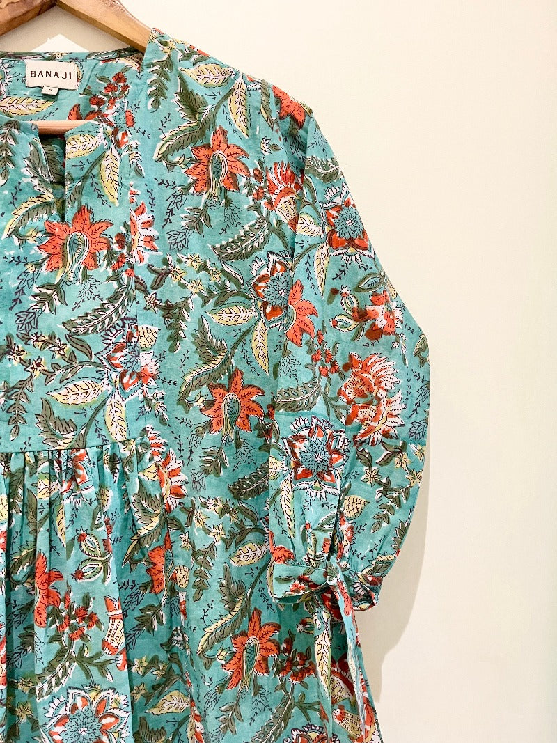 Block Printed Cotton Short Top