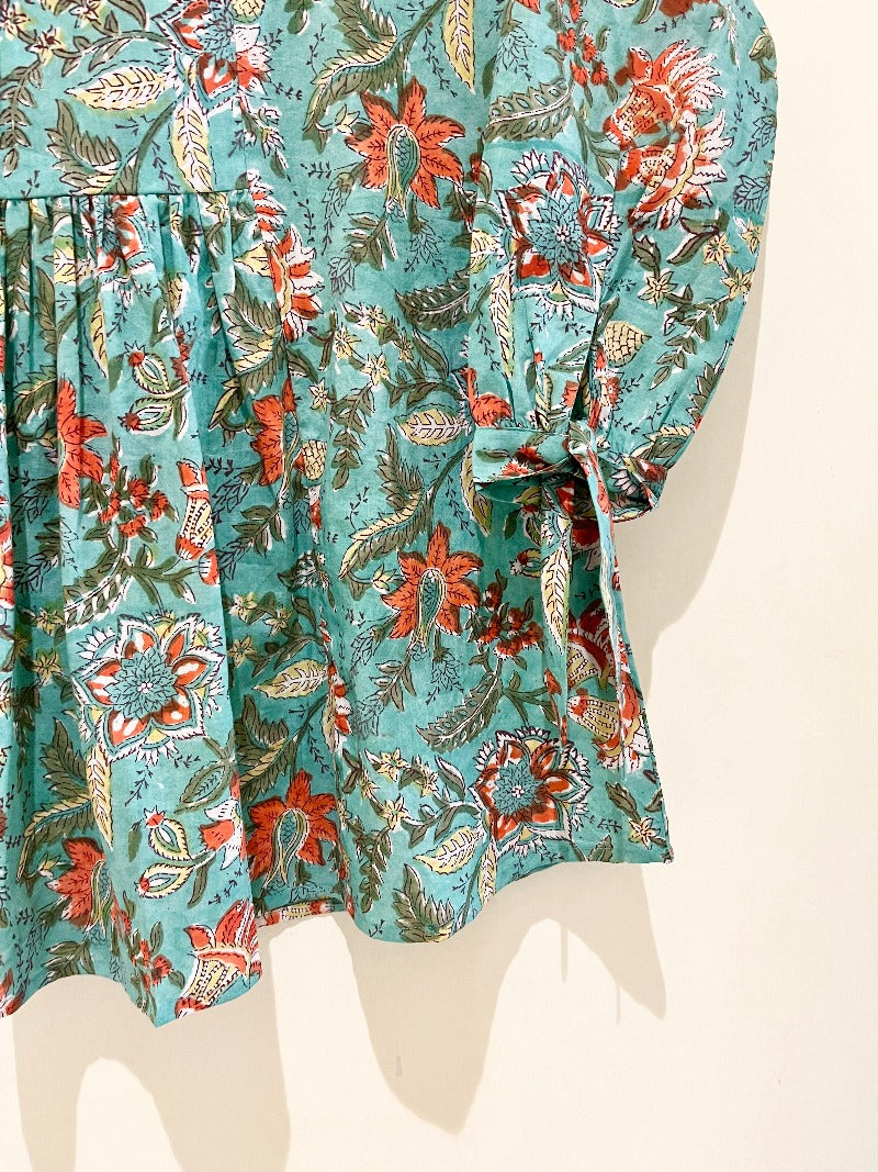 Block Printed Cotton Short Top