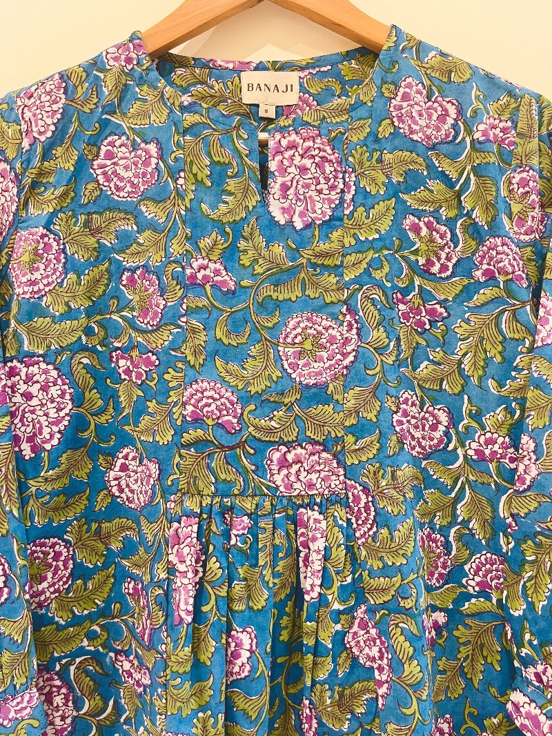 Block Printed Cotton Short Top