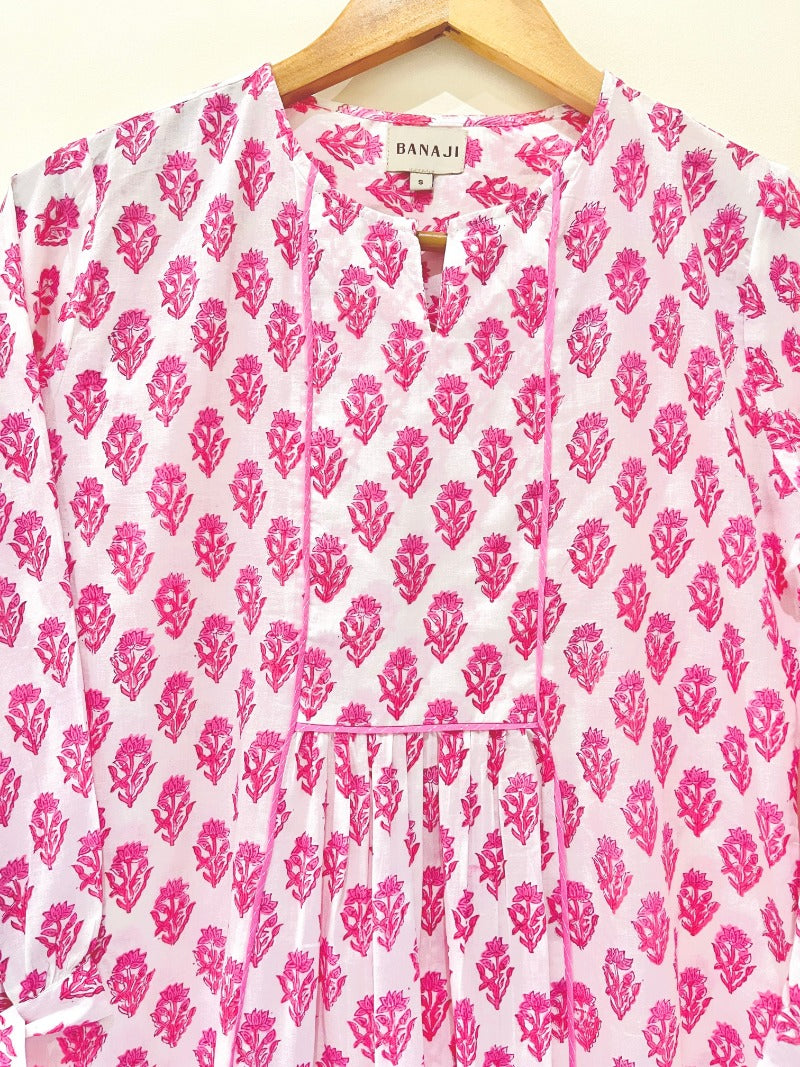 Block Printed Cotton Short Top