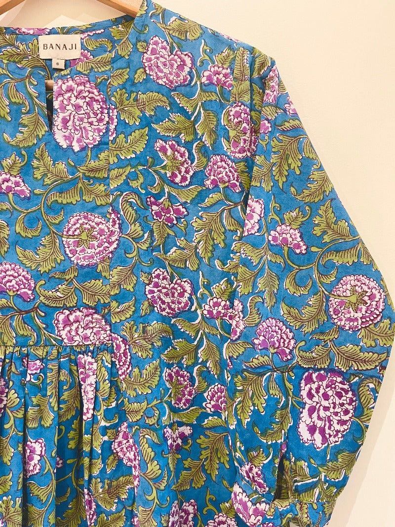 Block Printed Cotton Short Top