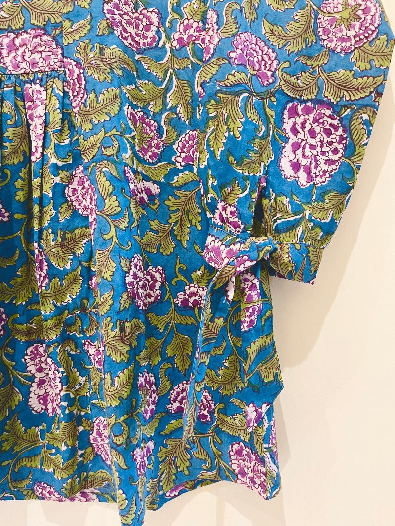 Block Printed Cotton Short Top