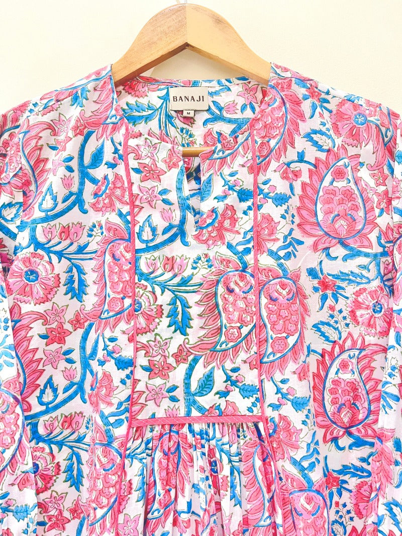 Block Printed Cotton Short Top