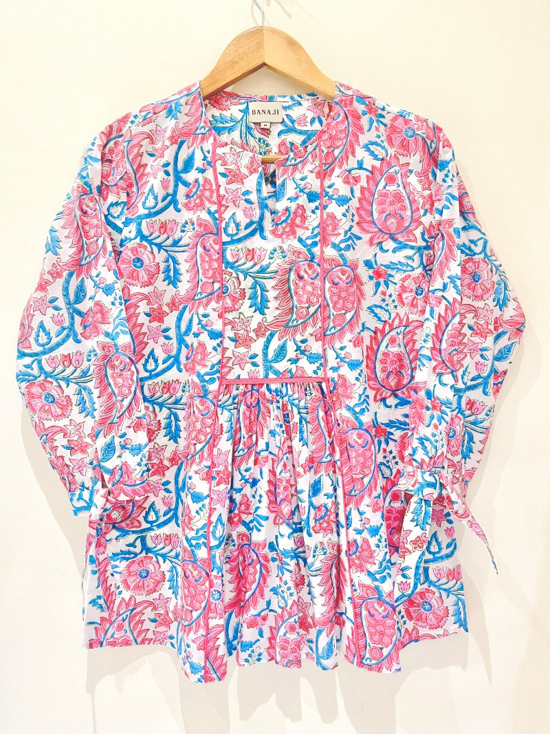 Block Printed Cotton Short Top