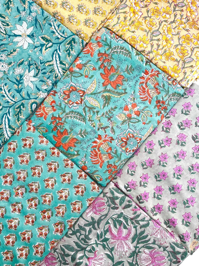 Cotton Block Printed Fabrics