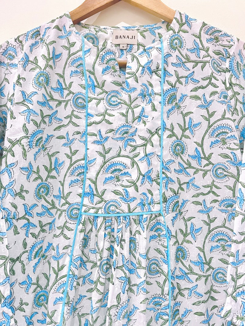 Block Printed Cotton Short Top