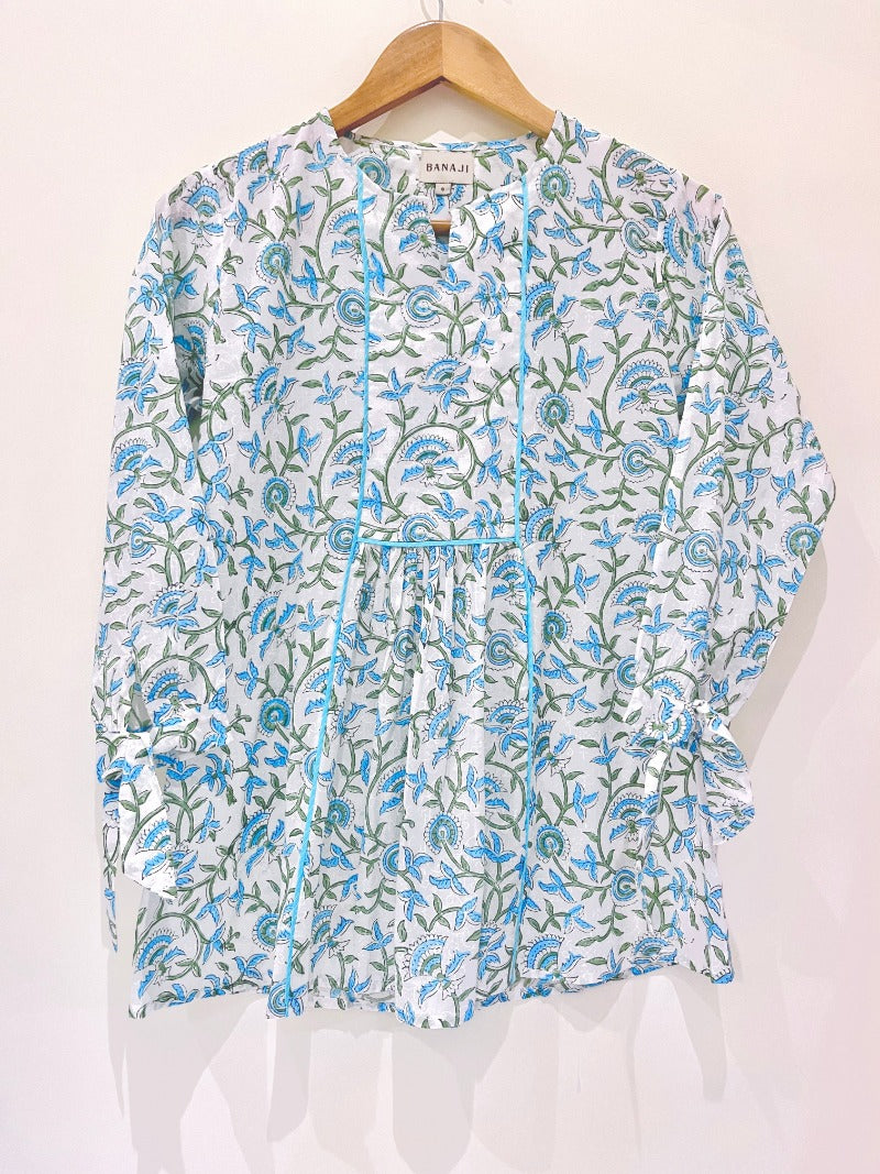 Block Printed Cotton Short Top