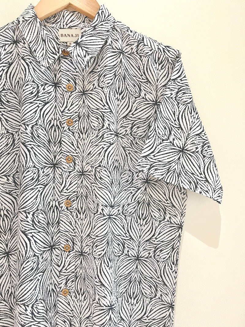 COTTON BLOCK PRINTED HALF SLEEVE SHIRT