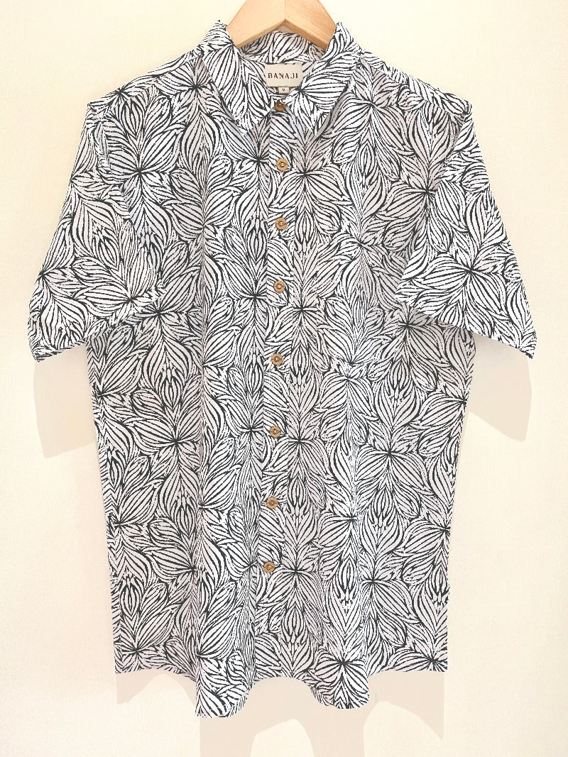 COTTON BLOCK PRINTED HALF SLEEVE SHIRT