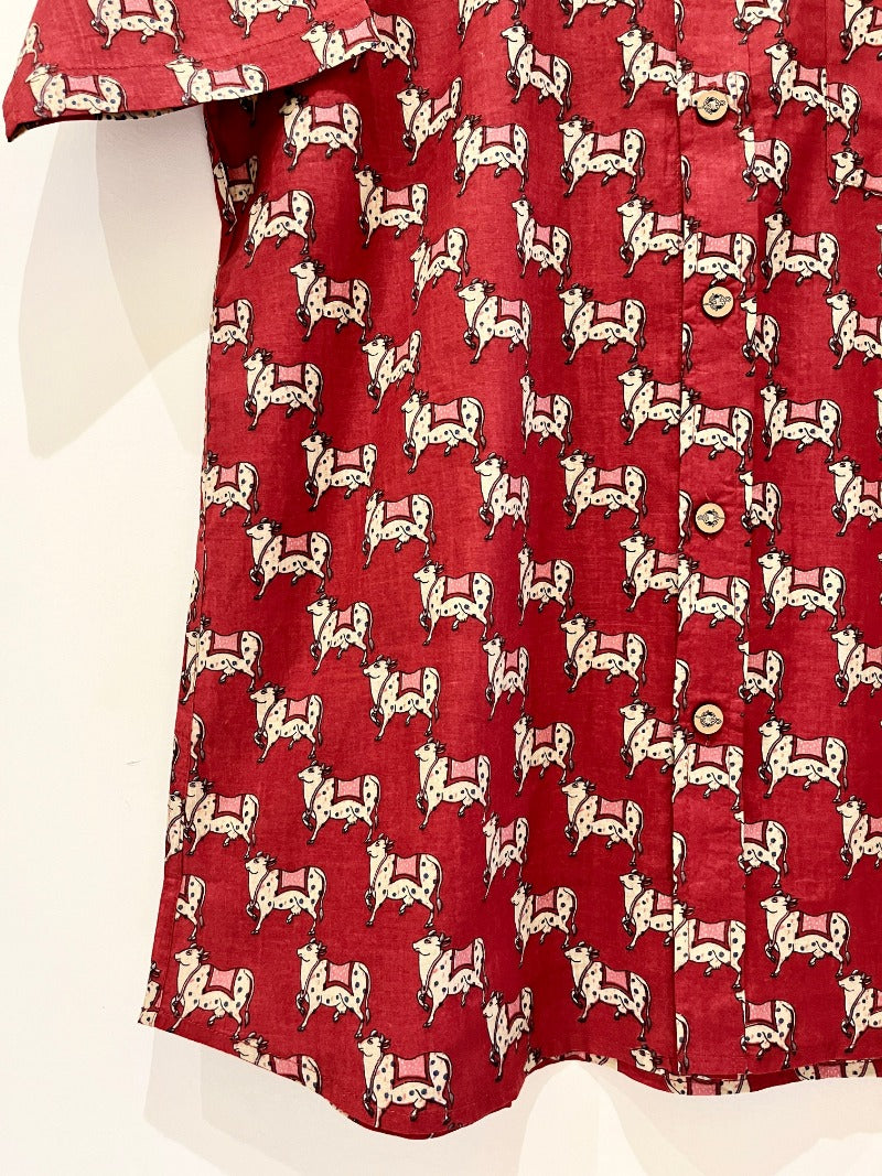 COTTON PRINTED HALF SLEEVE SHIRT