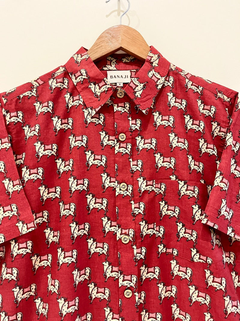 COTTON PRINTED HALF SLEEVE SHIRT