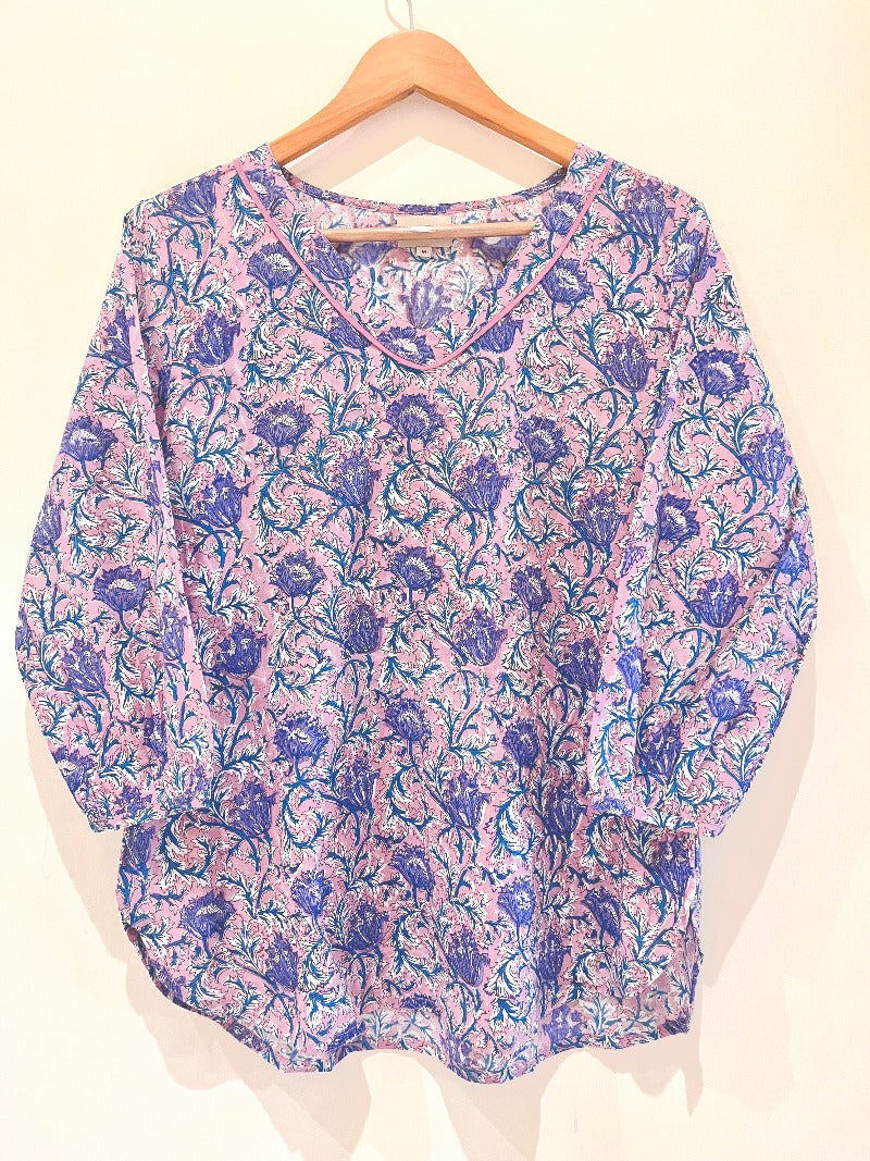 Block Printed Short Kurti