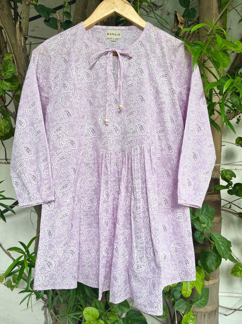 Block Printed Cotton Short Top
