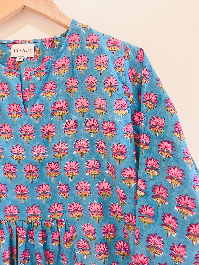 Block Printed Cotton Short Top