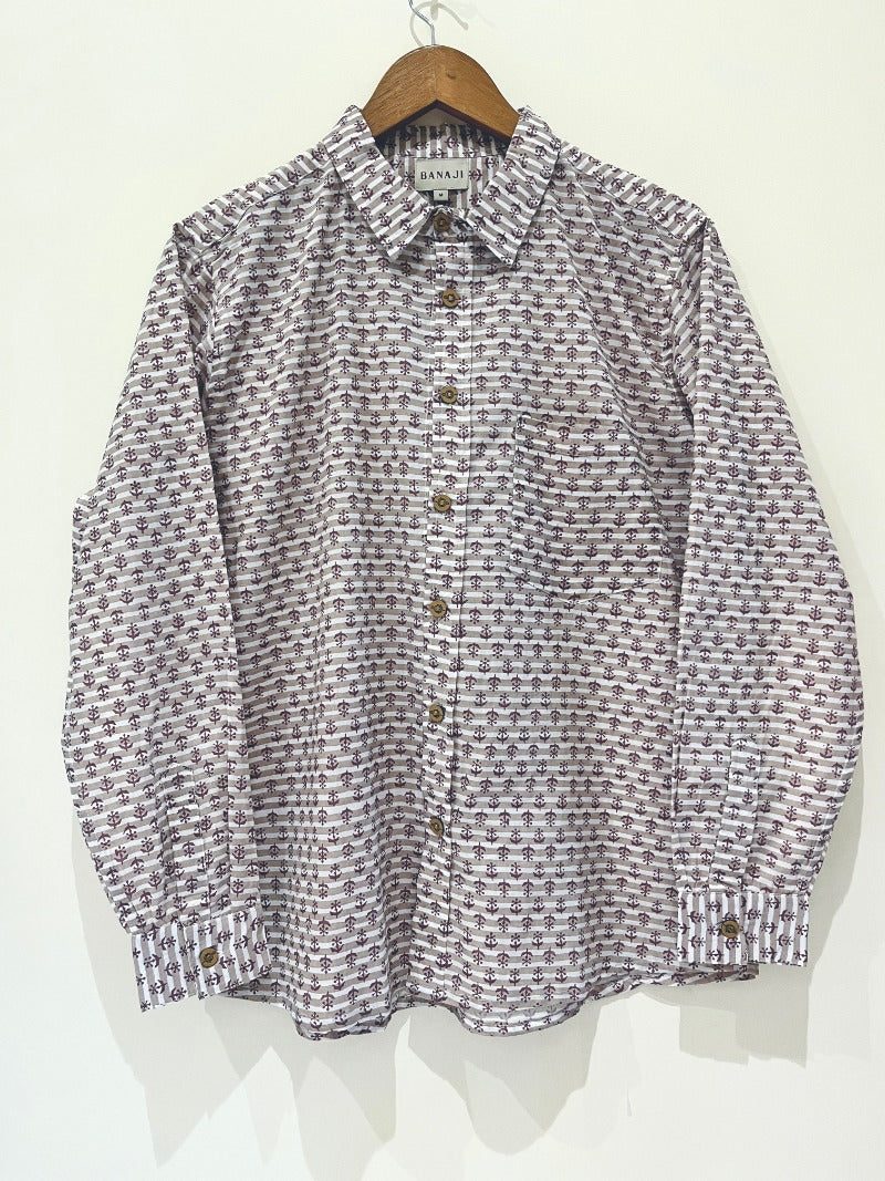 COTTON BLOCK PRINTED FULL SLEEVE SHIRT