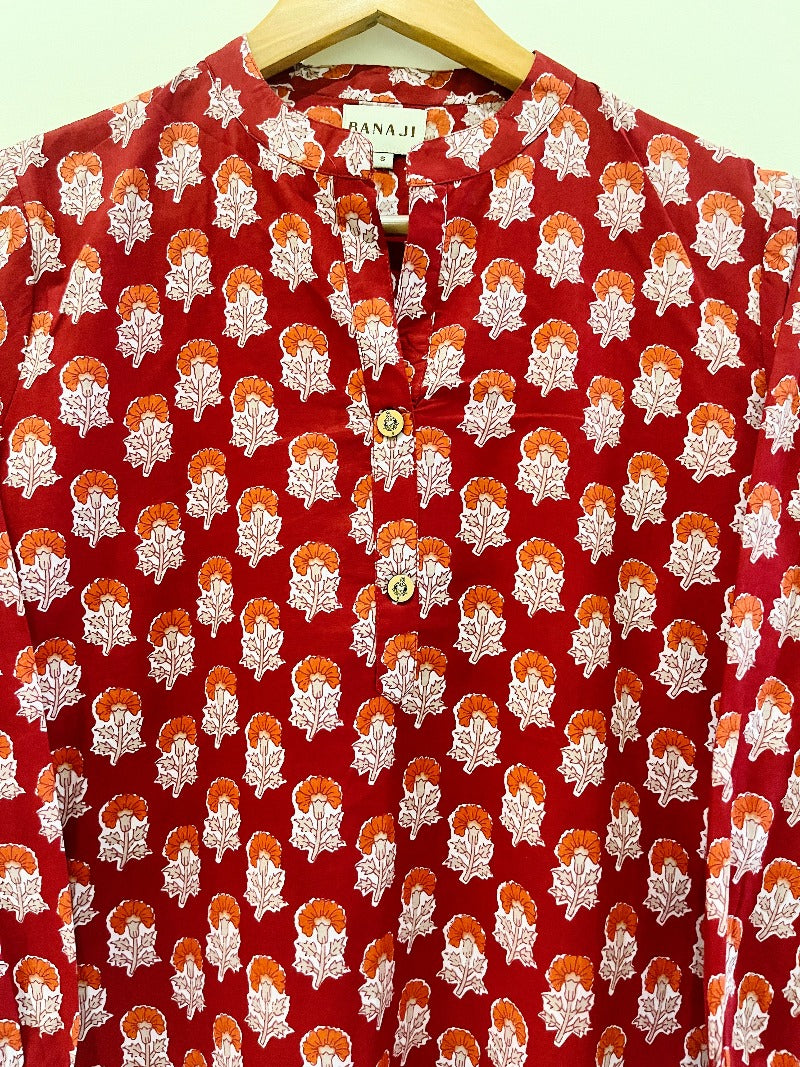 Block Printed Short Kurti