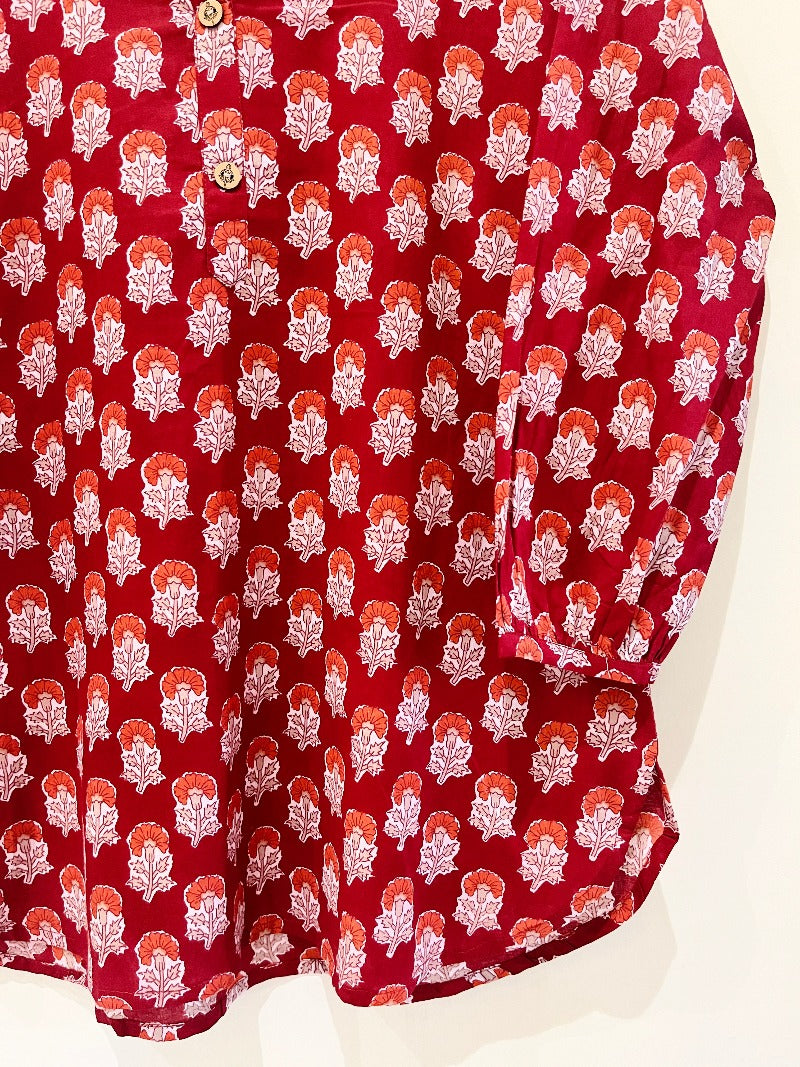 Block Printed Short Kurti