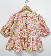 Block Printed Short Top