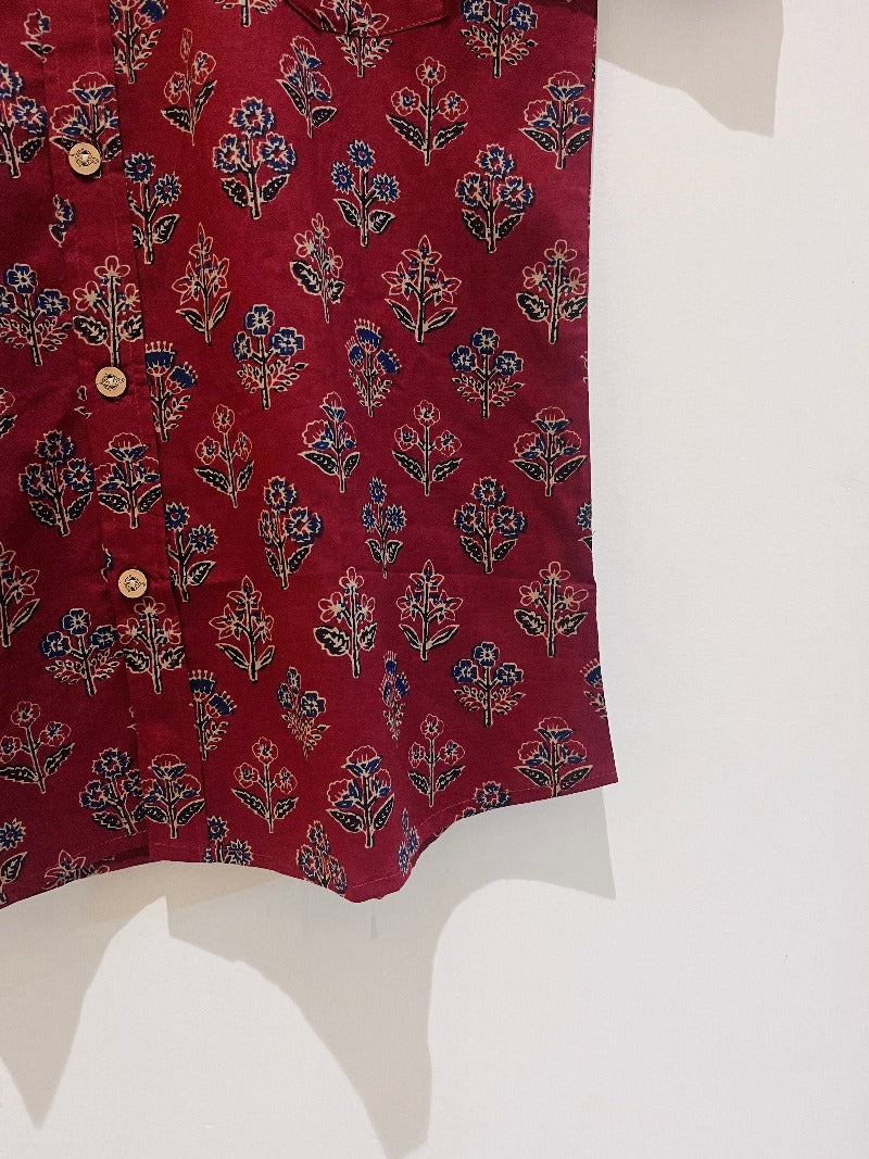 Green Embrace Block Printed Cotton Kurta