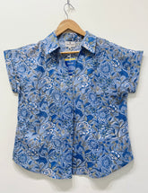 Blue Leaf Cotton top