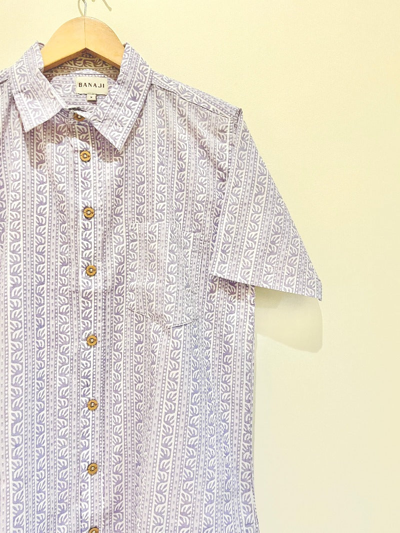 COTTON BLOCK PRINTED HALF SLEEVE SHIRT