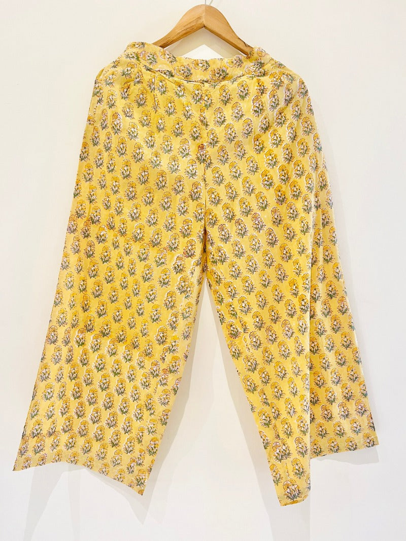 Yellow Blooms Kurta Pant Co-Ord Set