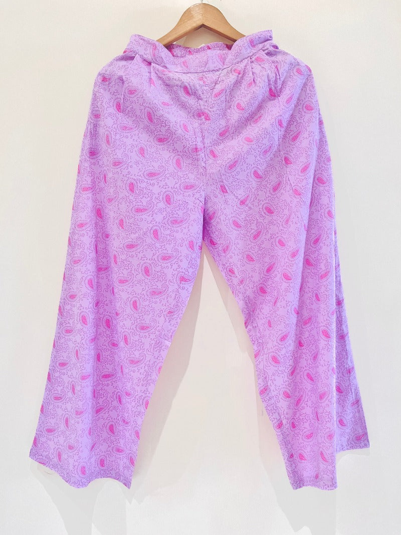 Lilac Paisley Kurta Pant Co-Ord Set