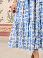 Icey Blue Printed Dress