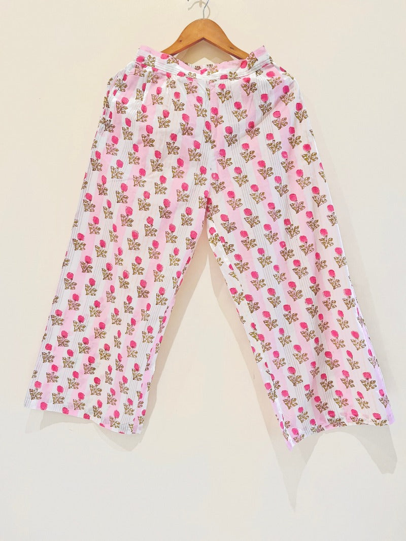 Pink Lotus Kurta Pant Co-Ord Set