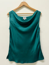 Emerald Satin Drape Top