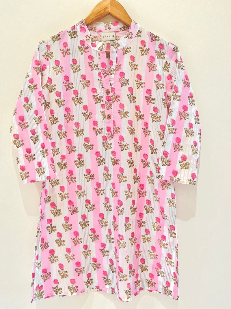 Pink Lotus Kurta Pant Co-Ord Set