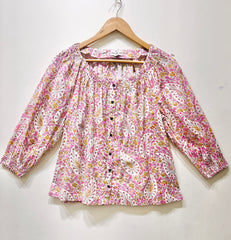 Rosewood Whisper Peasant Top