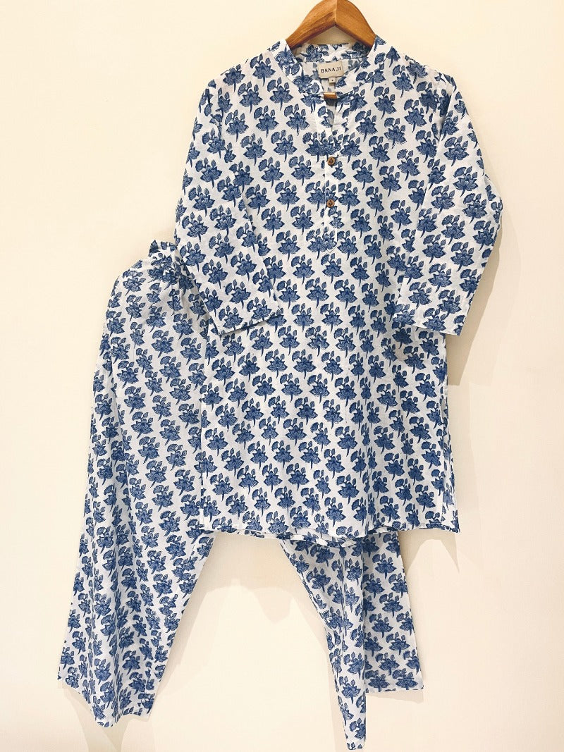 Blue Lotus Kurta Pant Co-Ord Set
