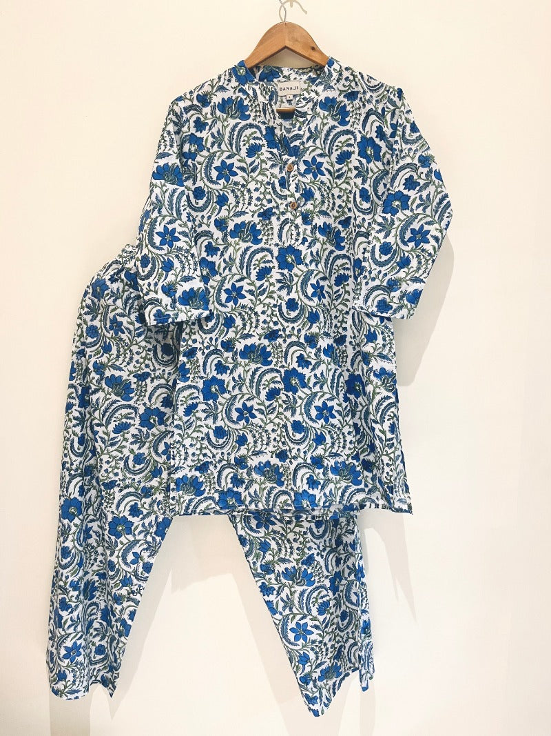 Blue Chintz Kurta Pant Co-Ord Set