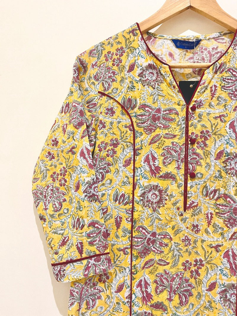 'Sunshine' Block Printed Kurta