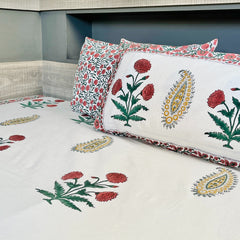 Wild Poppy Bed Sheet with Pillow Covers