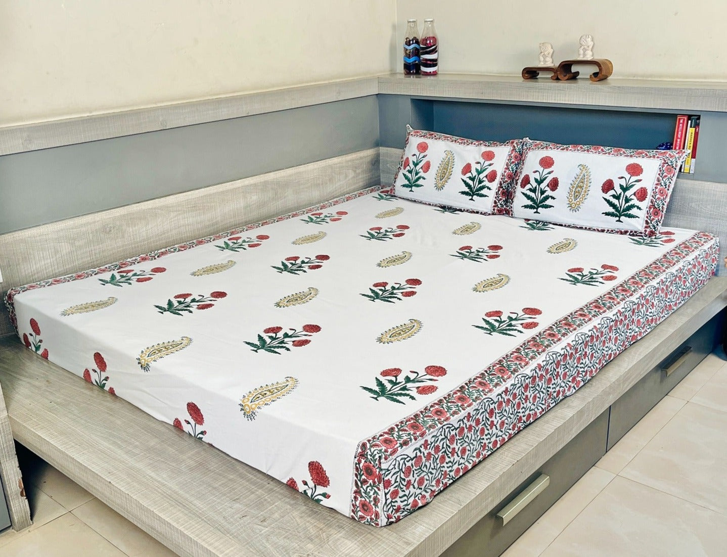 Wild Poppy Bed Sheet with Pillow Covers